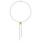 Collar clásico de alta joyería con diamantes de talla pera amarilla 
