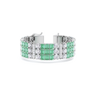 Pulsera de alta joyería con diamantes y rubíes impecables 
