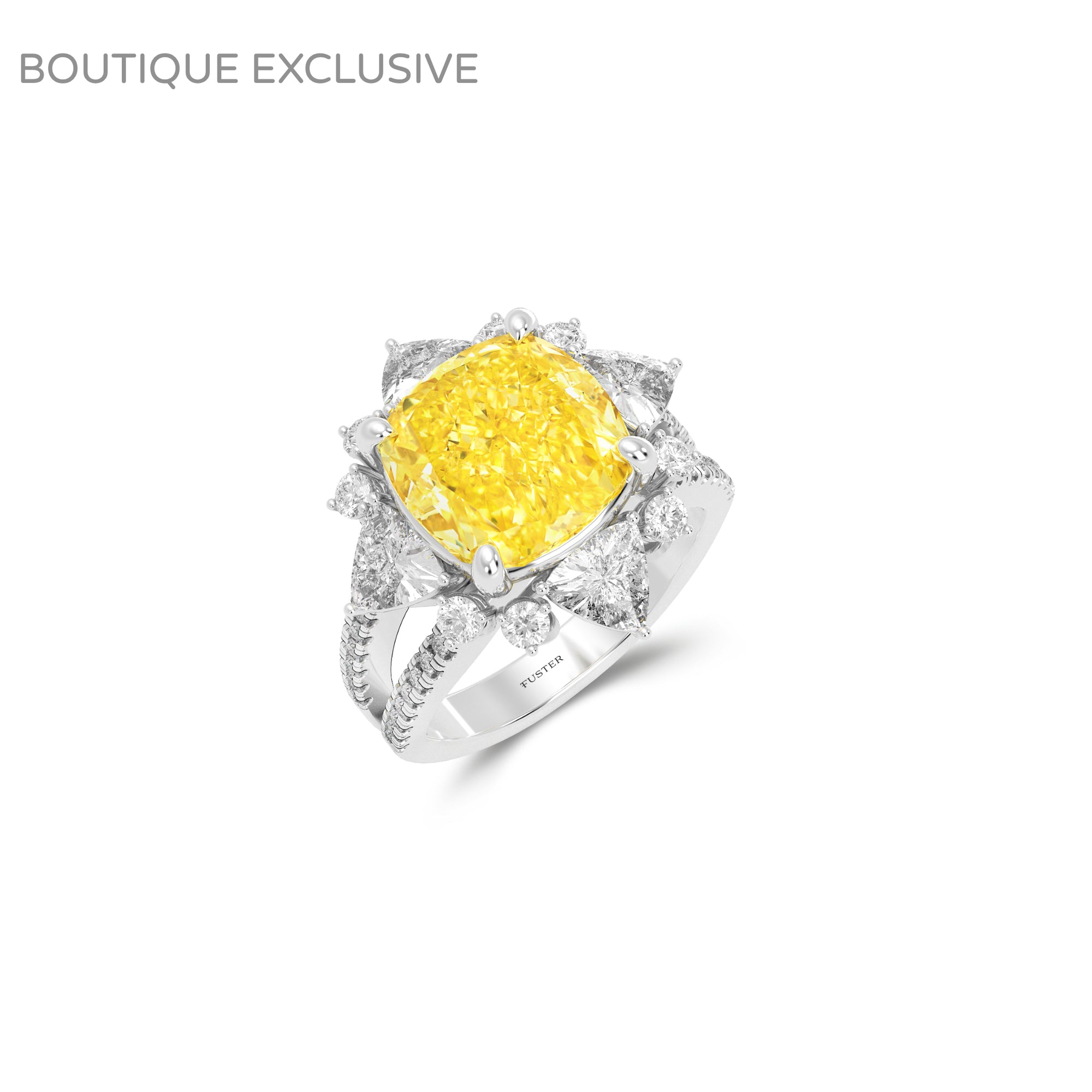 Yellow Diamond and Diamond Ring – Boutique Exclusive