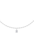Collar de diamantes en forma de pera con icono de Fuster 