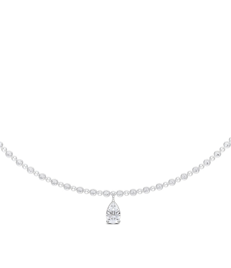 Collar de diamantes en forma de pera con icono de Fuster 