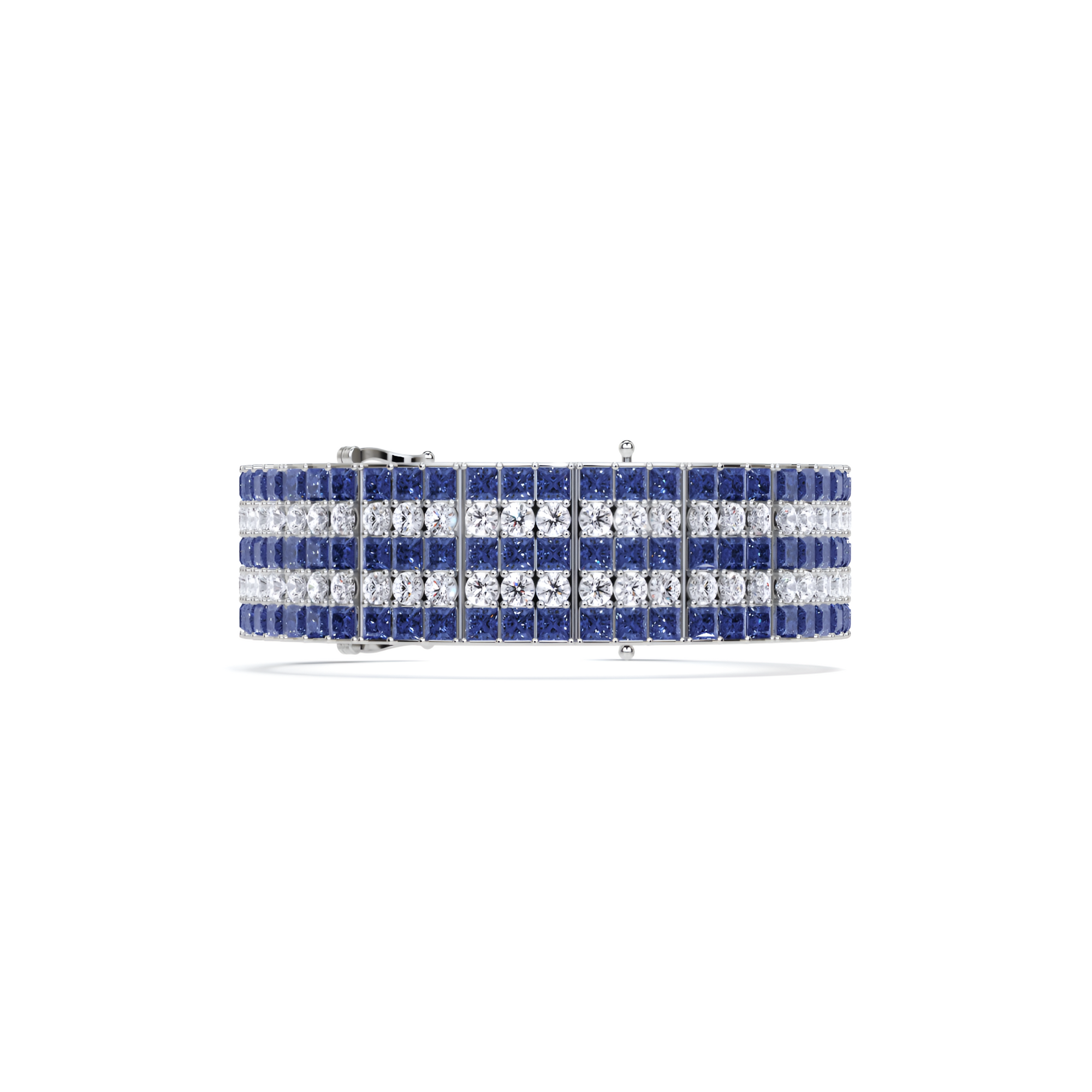 Pulsera de alta joyería con diamantes y rubíes impecables 
