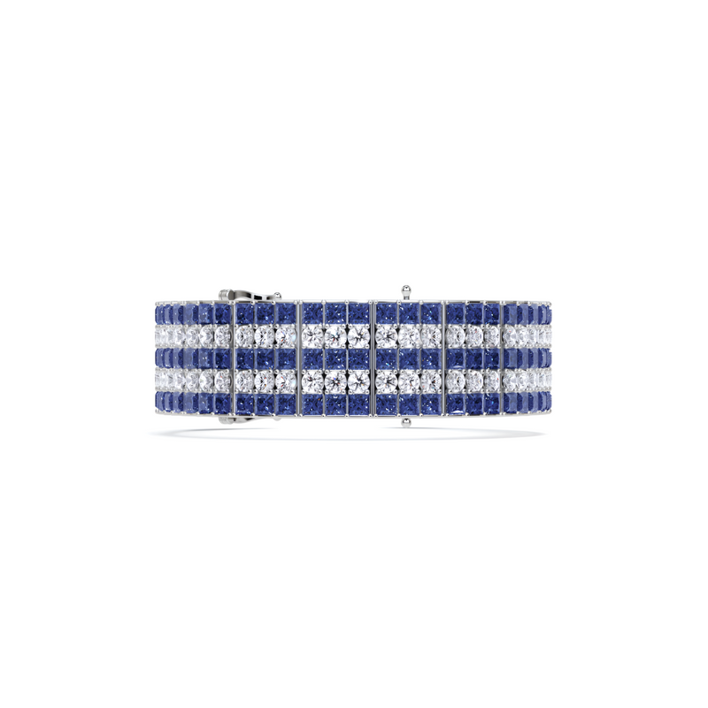Sapphire and White Diamond  High Jewellery Bracelet