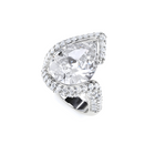 Navette-Ring mit weißem Diamanten – Weißgold