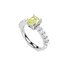 Fancy Yellow Radiant Cut Diamond Engagement Ring