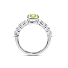 Fancy Yellow Radiant Cut Diamond Engagement Ring