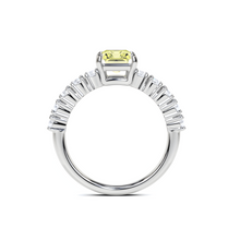 Fancy Yellow Radiant Cut Diamond Engagement Ring