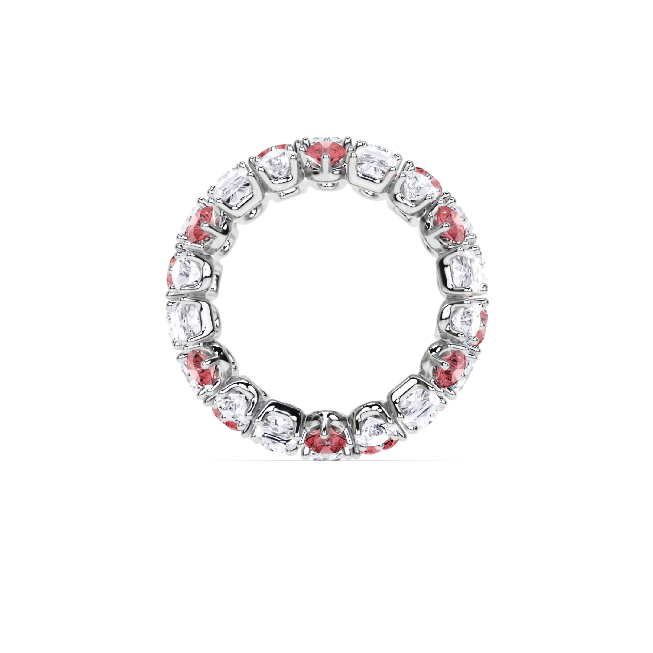 Classic Crown Ruby and White Diamond Ring