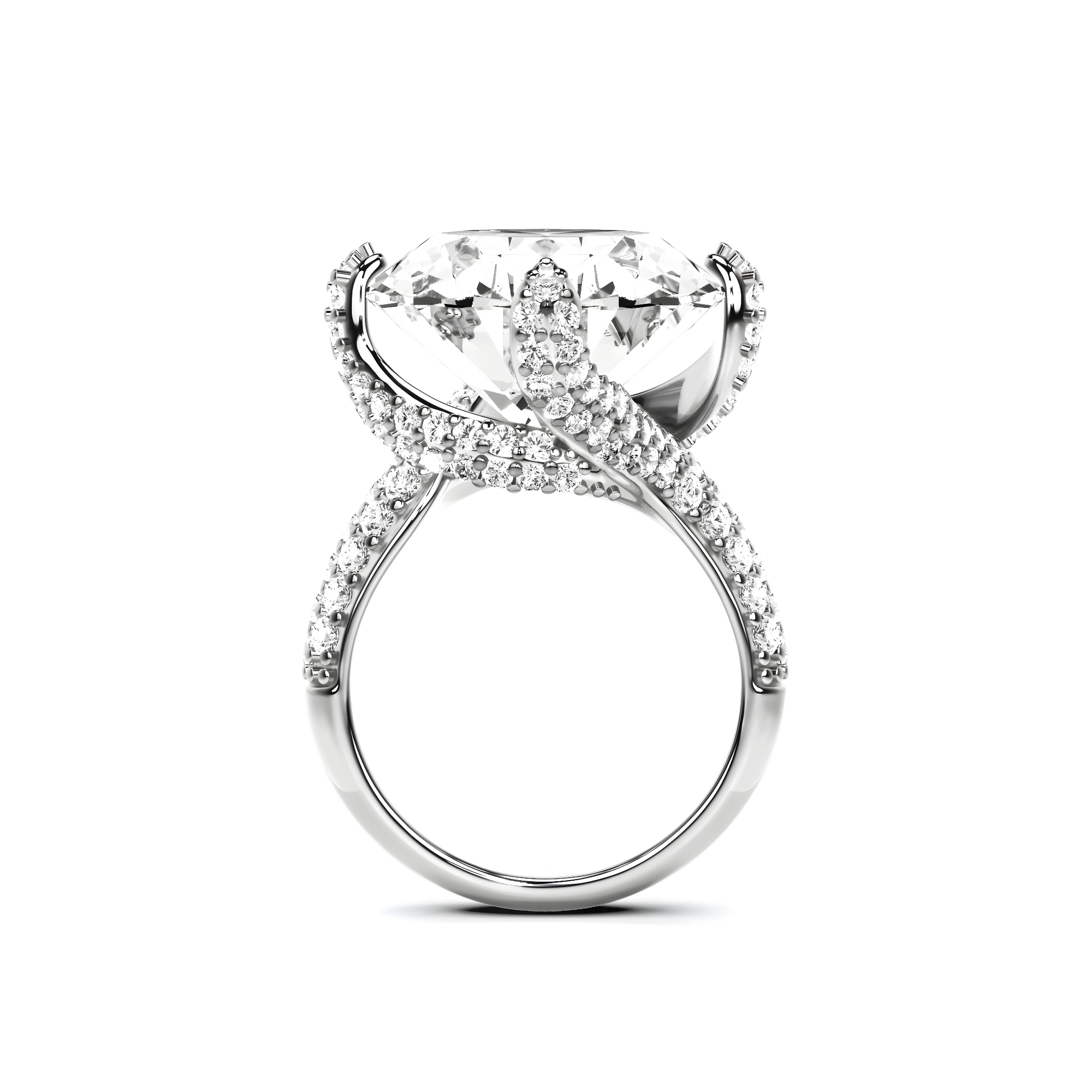 Anillo de alta joyería con diamantes Fuster Crown Legacy 