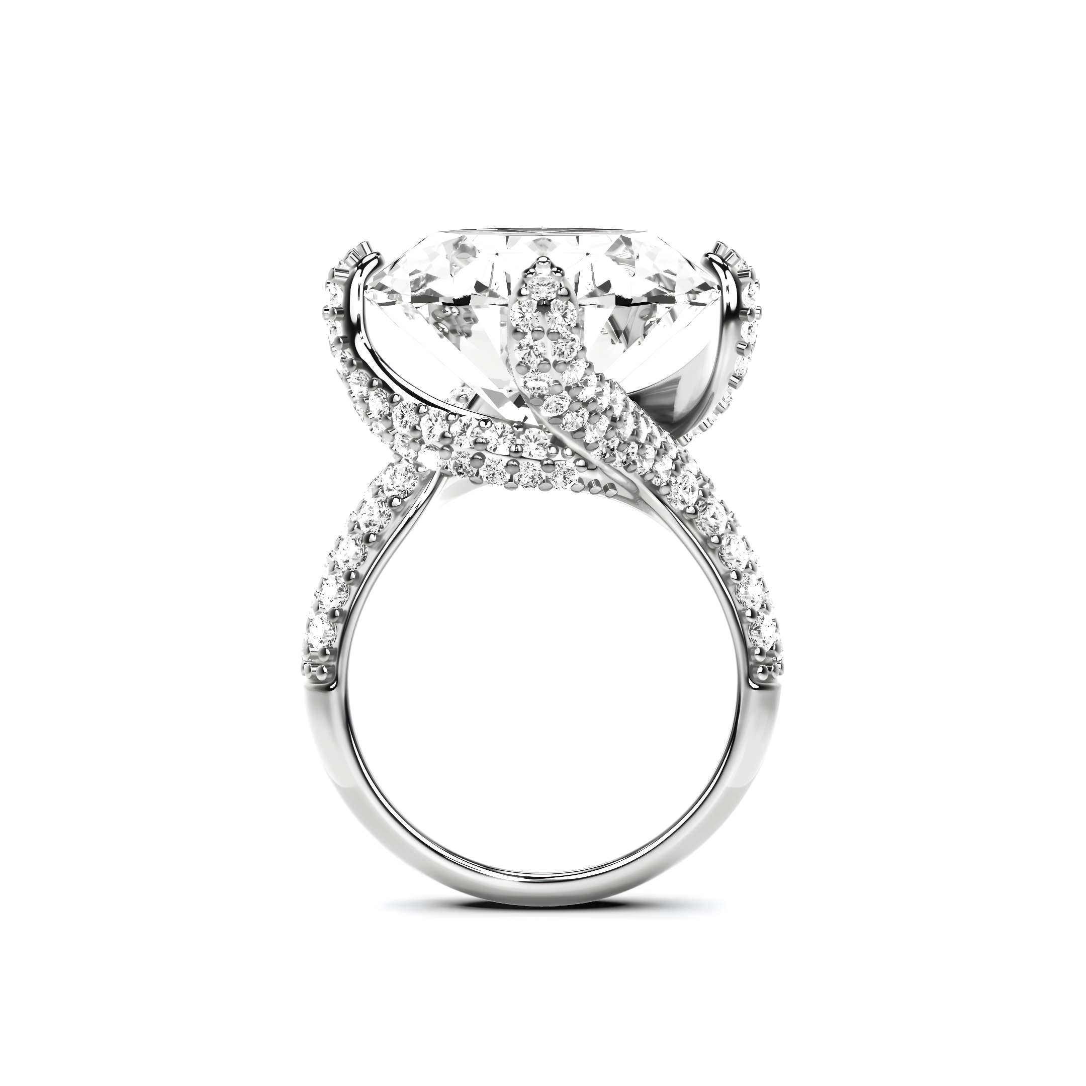 Anillo de alta joyería con diamantes Fuster Crown Legacy 