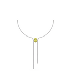 Collar clásico de alta joyería con diamantes de talla pera amarilla 