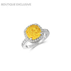 Intense Yellow Cushion Diamond Ring – Boutique Exclusive