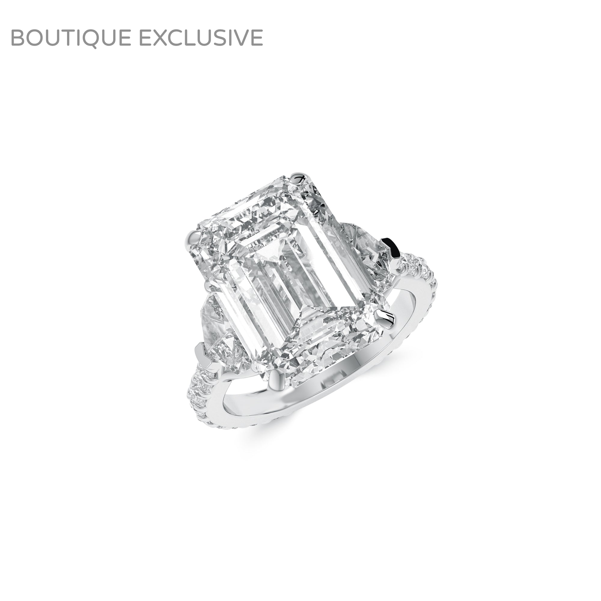 Promise Emerald Cut Diamond High Jewellery Ring