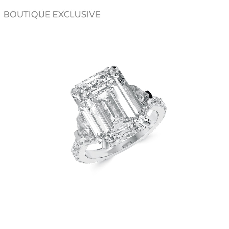 Promise Emerald Cut Diamond High Jewellery Ring