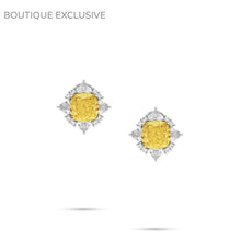 Fancy Yellow Cushion Cut Earrings - Boutique Exclusive